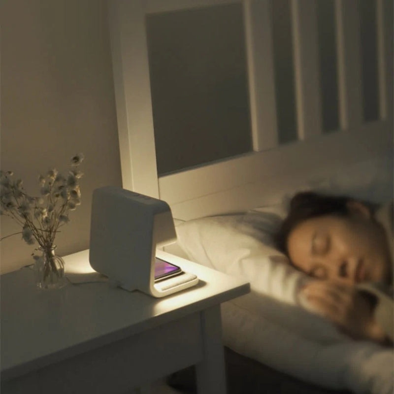GlowSync - 3 in 1 Touch Lamp with Alarm Clock and Wireless Charging