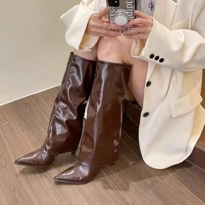 Maria - Bottes hautes jusqu'au genou avec bout pointu