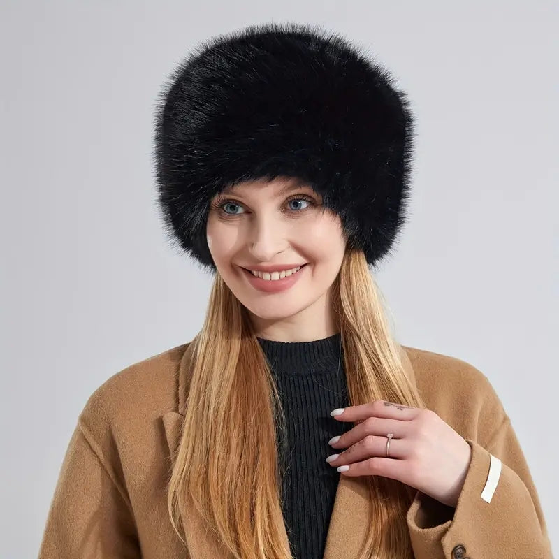Evelyn - Fluffy hat with ear covering design