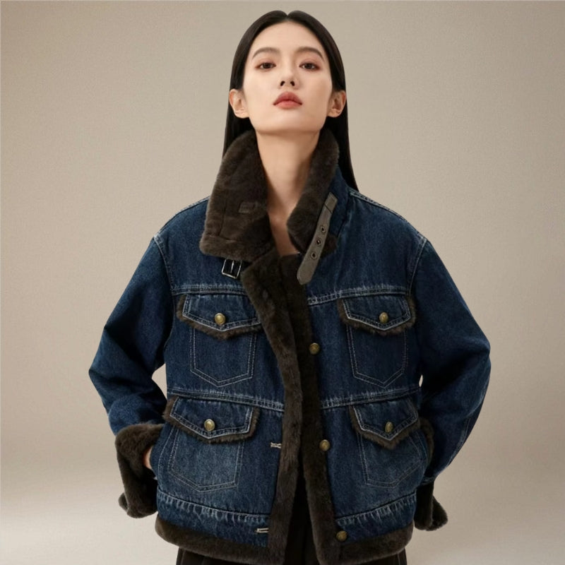 Grace – Long sleeve jacket with multiple pockets and fleece collar