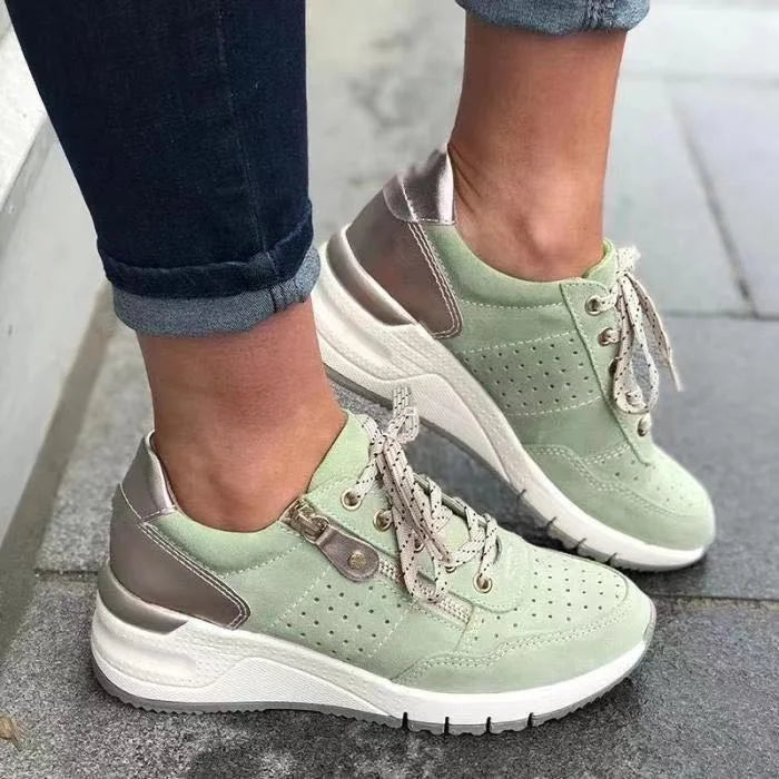 Lena – Adidași la modă antiderapanți cu design respirabil și detalii cu fermoar