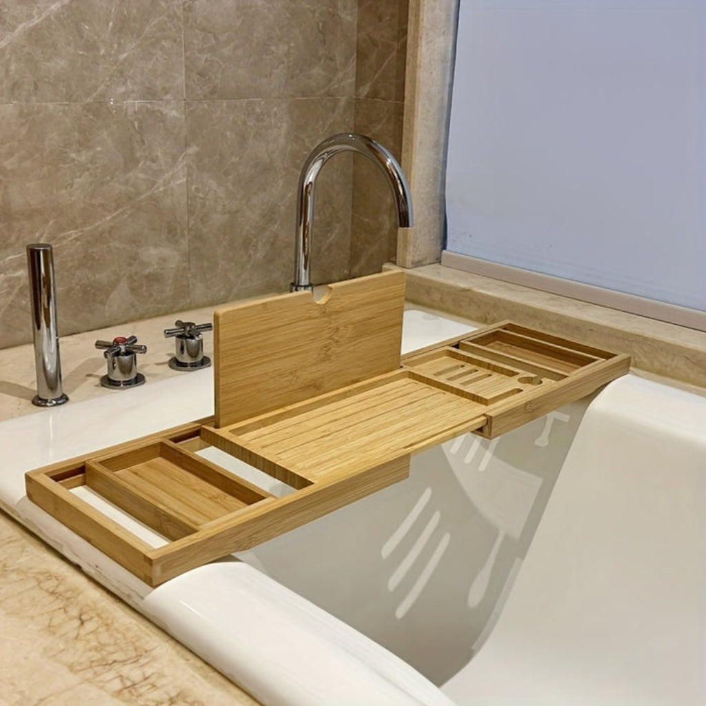 TubMate – Bath Tray with Adjustable Compartments