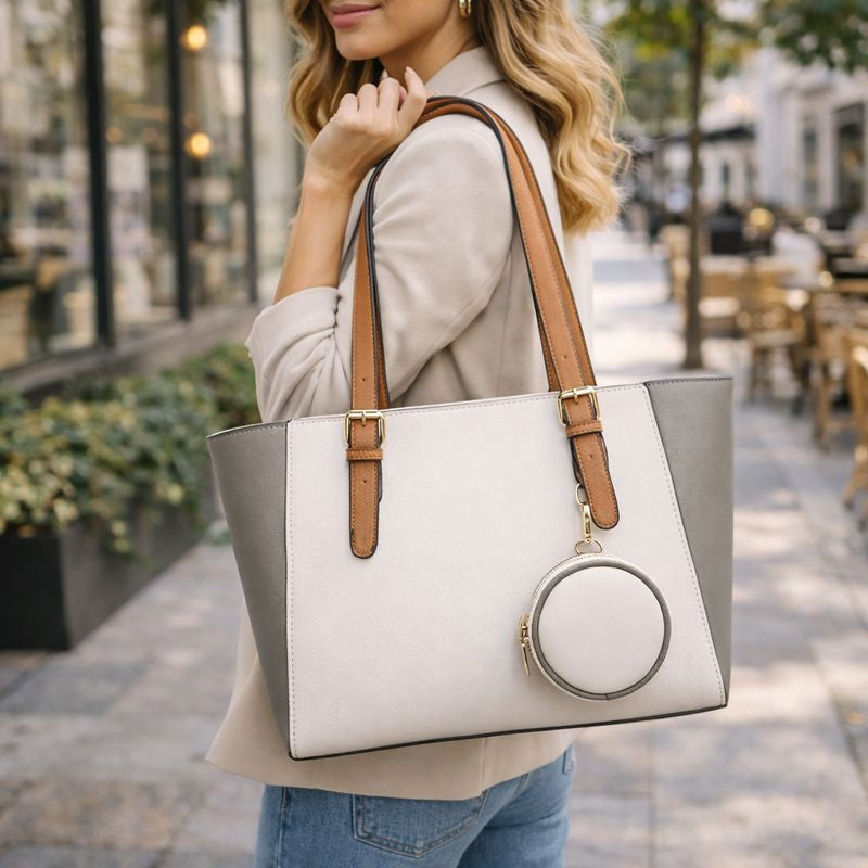 Amelia – Sacs à main grande capacité avec design bicolore