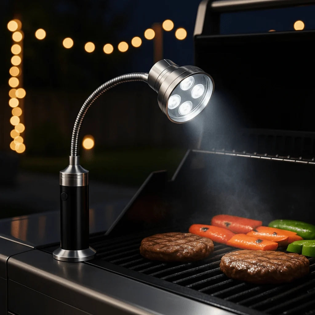 GrillBright – Compact Grill Light with Adjustable 360° Beam