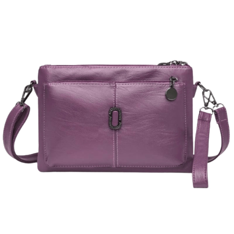 Delilah - Piccola Borsa a Tracolla con Tasche con Zip e Tracolla Regolabile