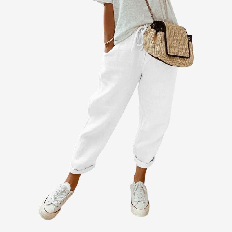 Women’s Striped Pants with Drawstring