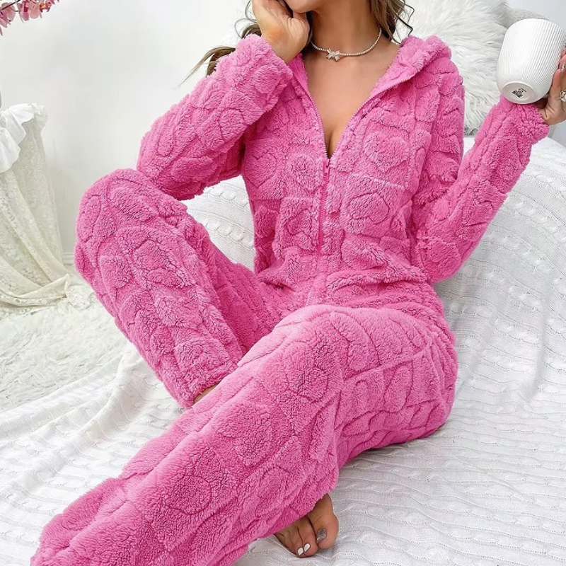 Willow - Zipper Jumpsuit with Hood and Wide Leg Pants
