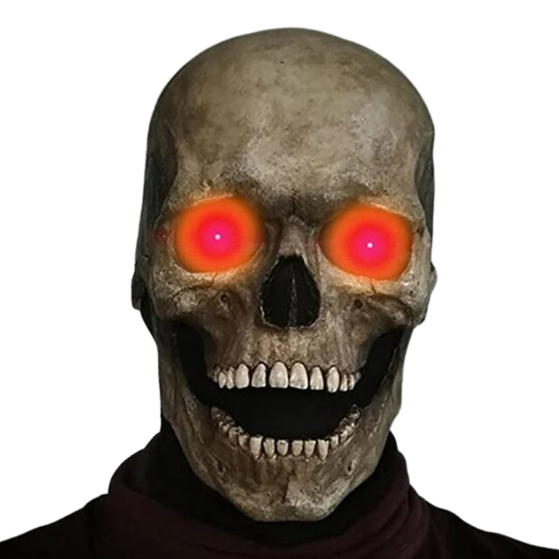 SkullMask - Full Latex Costume Mask with Clear Eyes for Seasonal Use