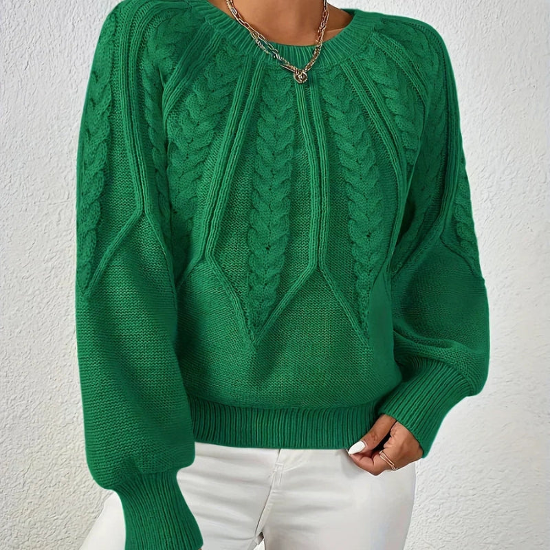 Freya - Long Sleeve Sweater with Crew Neck