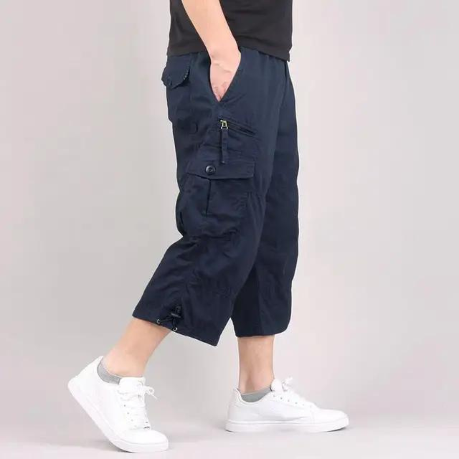 Adrian - Shorts cargo lunghi e rilassati con comfort traspirante e tasche funzionali