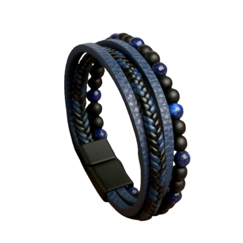 Sebastian – Ensemble de 4 Bracelets avec Perles et Fermoir Magnétique