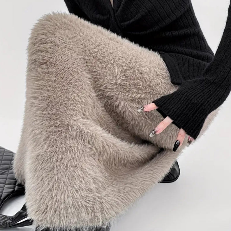 Imogen – Gonna lunga a vita alta con fodera in pile