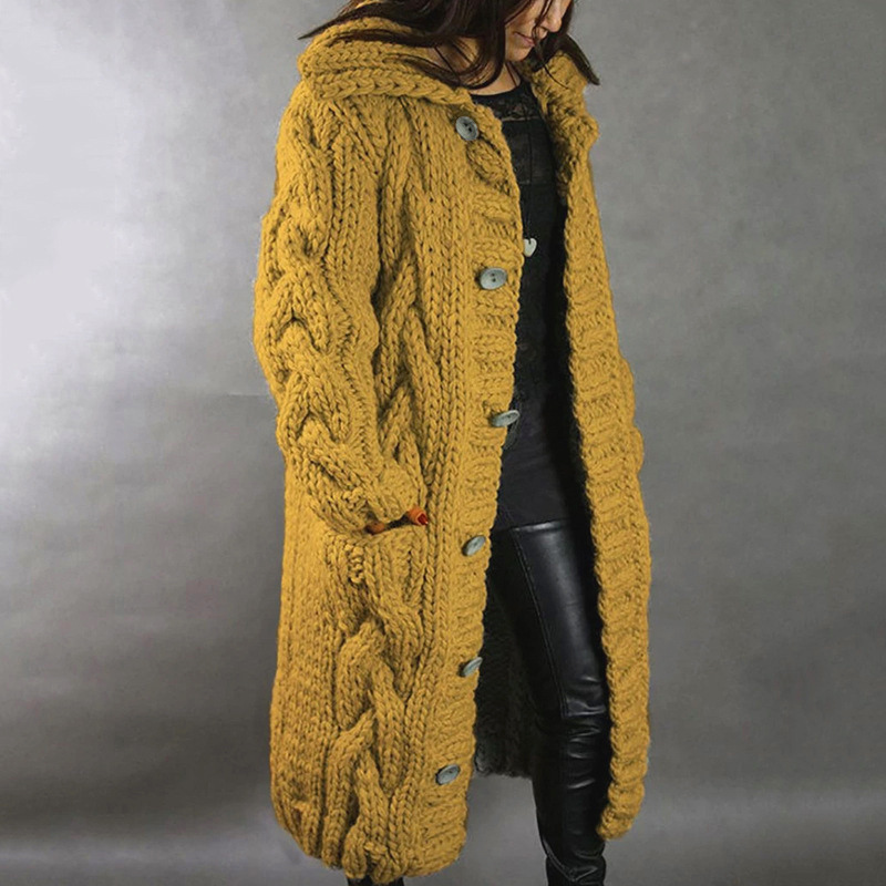 Poppy - Long Sleeve Oversized Cardigan with Button Closure
