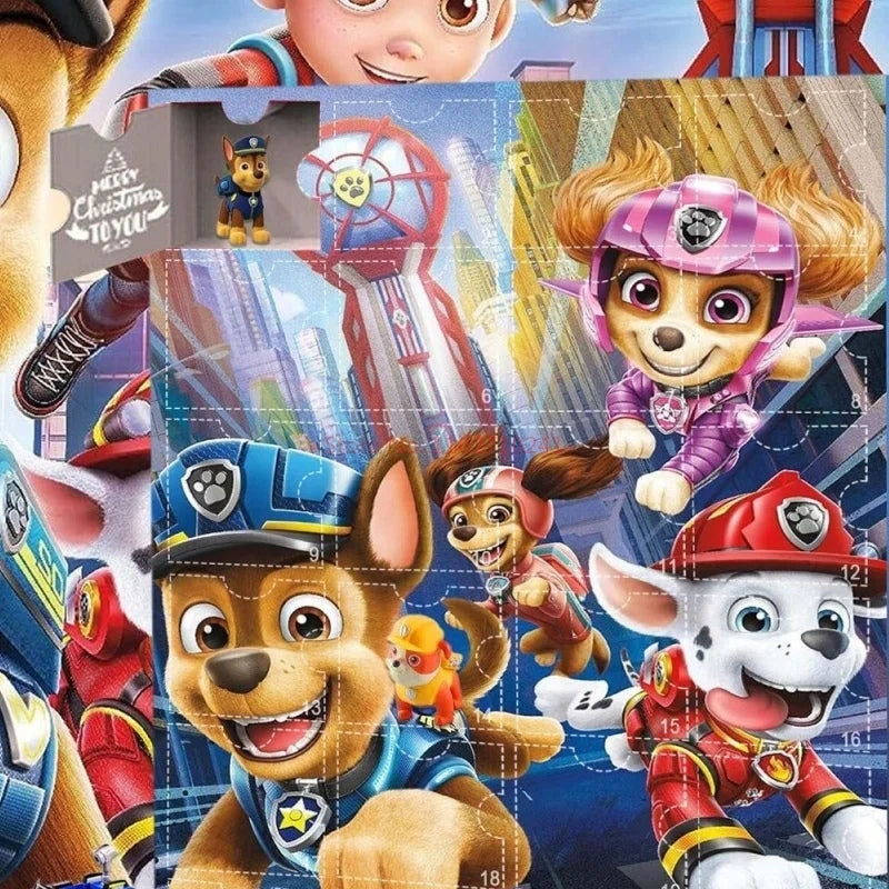 PawJoy – Calendrier de l’Avent de Noël avec figurines anime et jouet Skye Pop