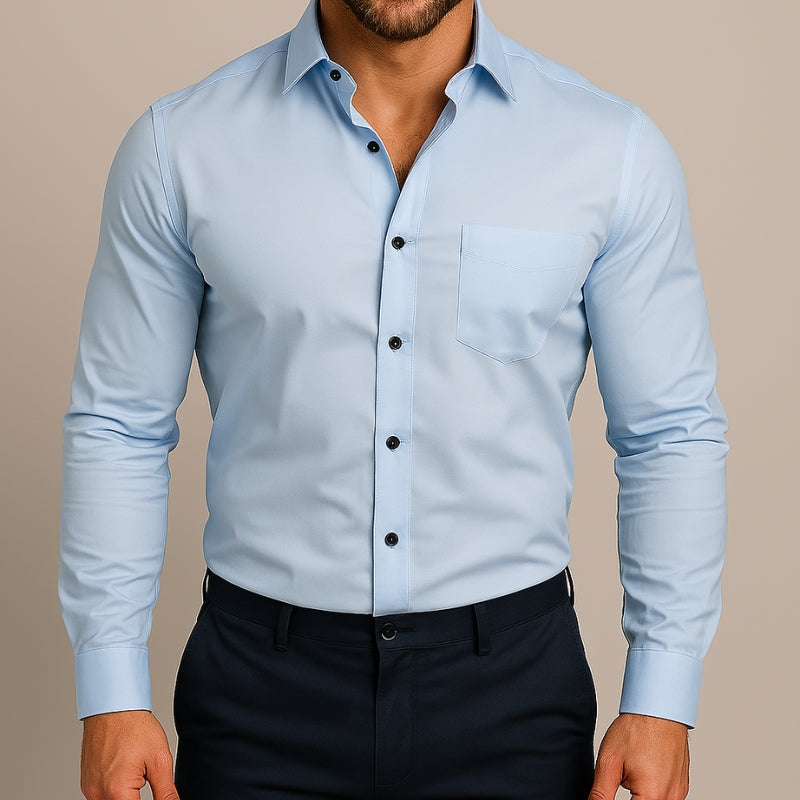 Men’s Slim Fit Long Sleeve Button-Down Shirt