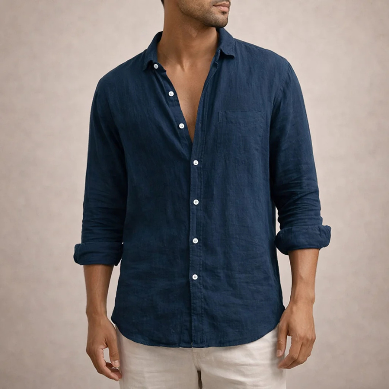 Men's Long Sleeve Button Front Shirt