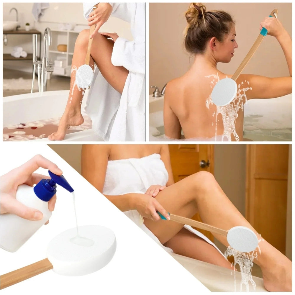CleanEase – Applicateur lotion antidérapant avec éponge-brosse pour une couverture facile du corps