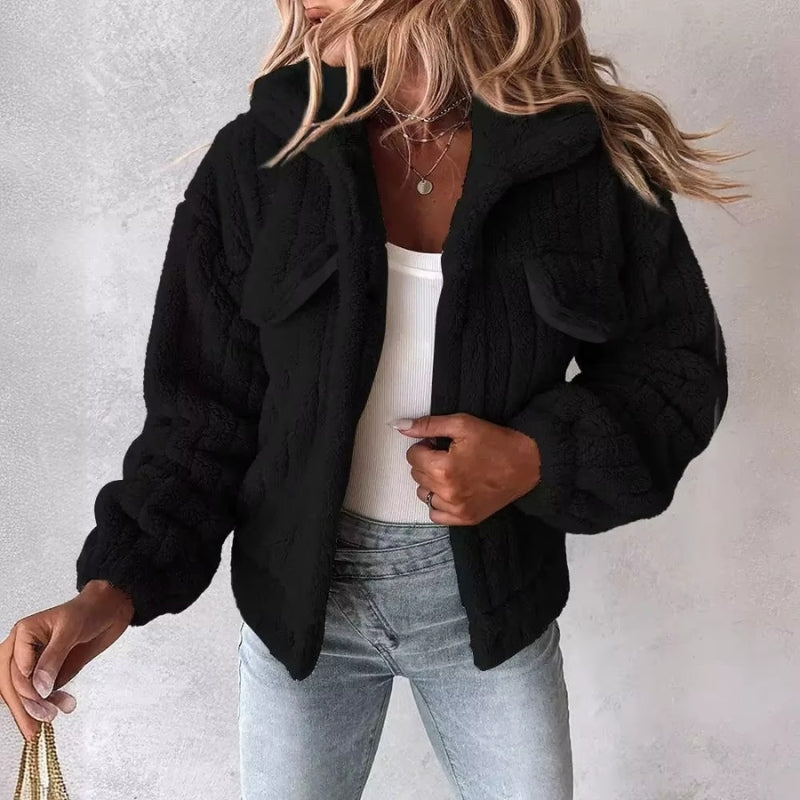 Rylee – Long Sleeve Jacket with Buttons and Chest Pockets
