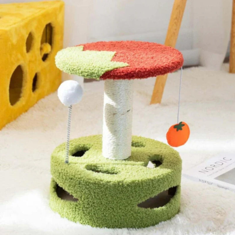 PawTower - Giocattolo per Gatti con Torre per Arrampicarsi e Graffiare