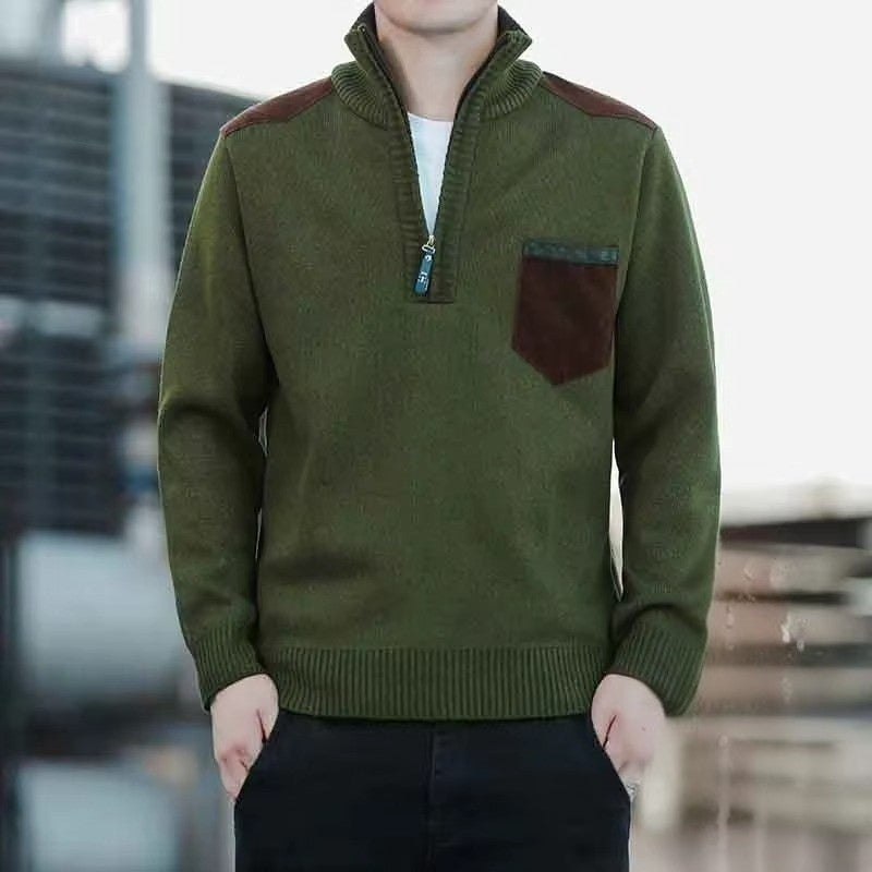 Mark - Long sleeve sweater with half zipper