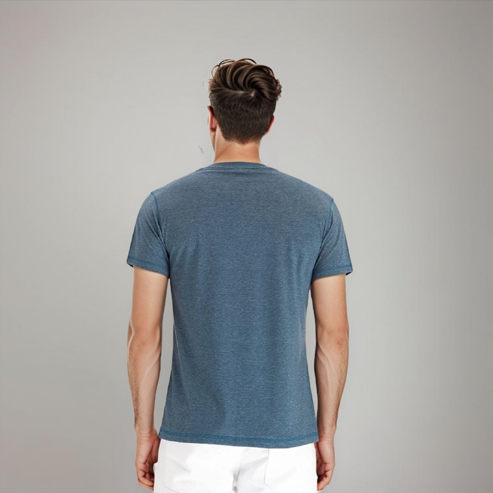 Stefan - Koszulka Henley Slim Fit z krótkim rękawem
