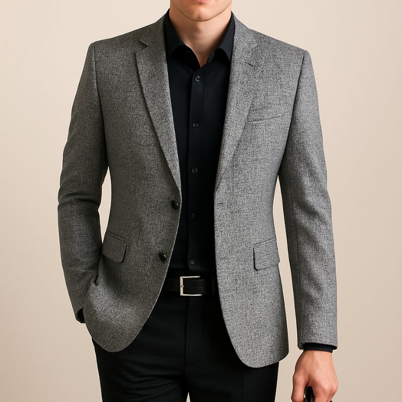 Blazer da uomo slim fit a manica lunga per ufficio ed eventi