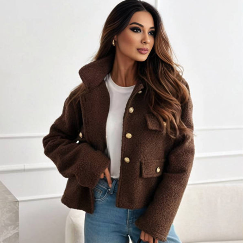 Daniela - Long sleeve jacket with button closure