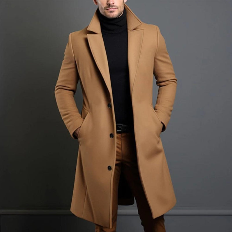 Men’s Notched-Collar Trench Coat