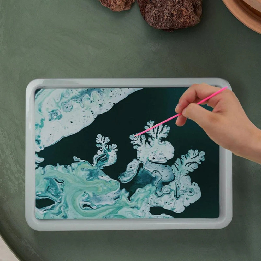 MarbloArt – Set de vopsele pentru marmorat pe apă cu instrument de vârtej pentru distracție artistică DIY