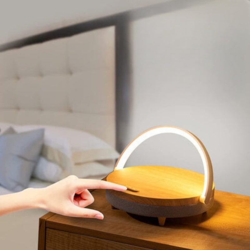 LumaSound – 3-in-1 Lamp with Wireless Charger and Built-In Bluetooth Speaker