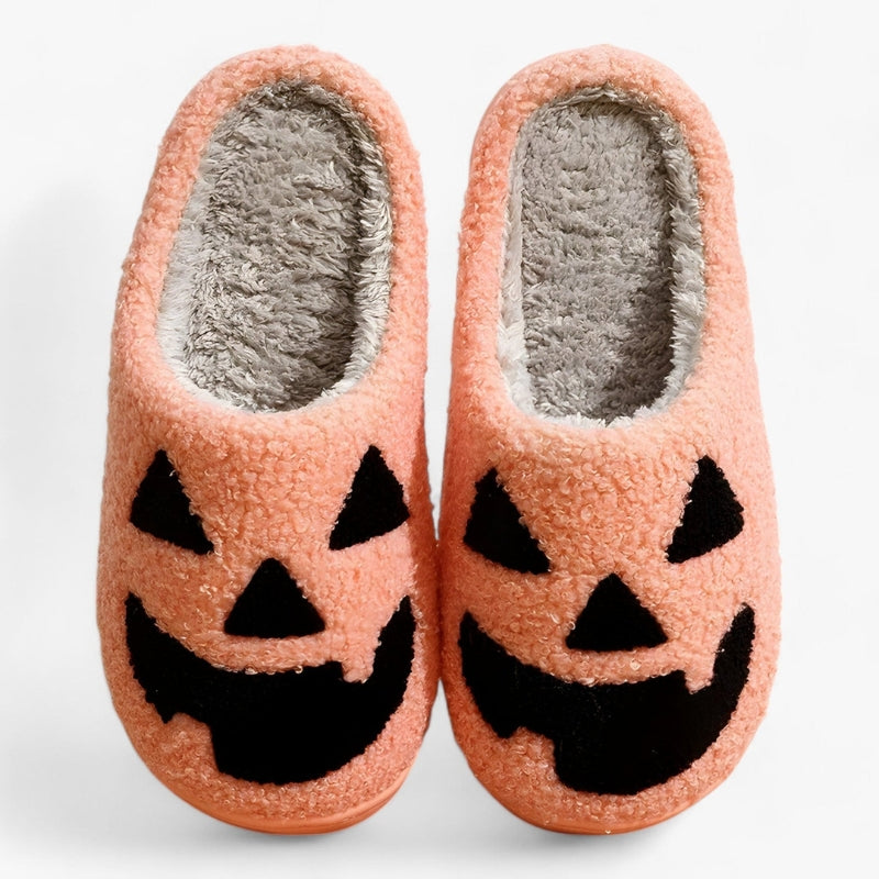 Monica – Chaussons classiques d'Halloween avec motif citrouille