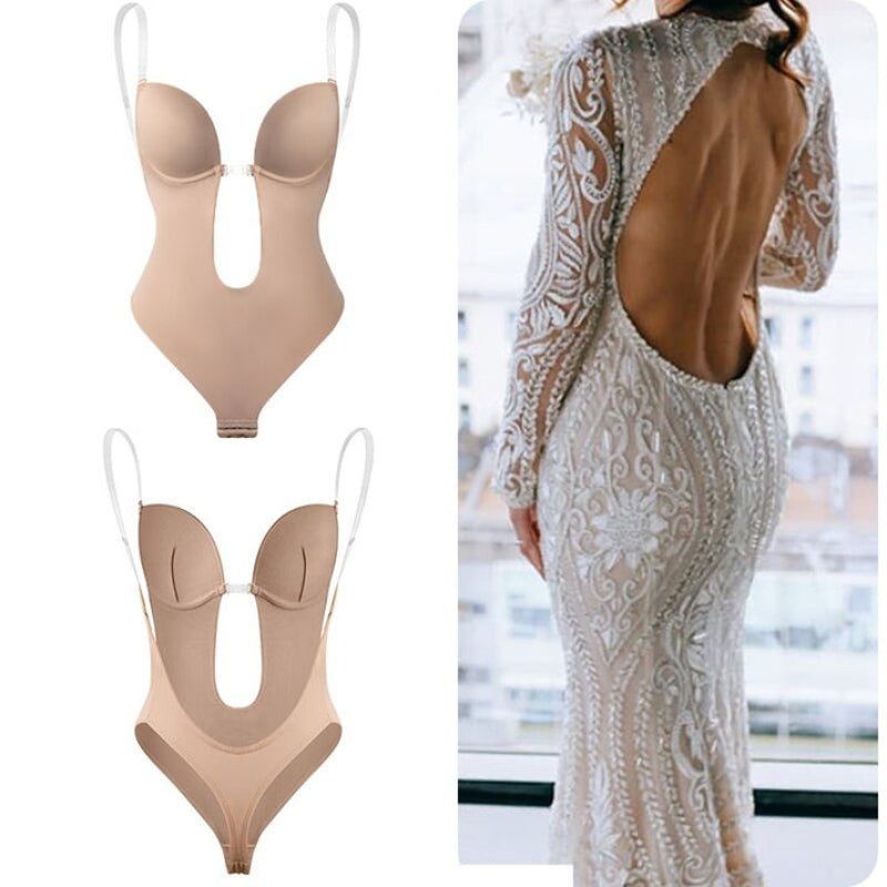 Luna – Stylish bodysuit with deep neckline and adjustable straps