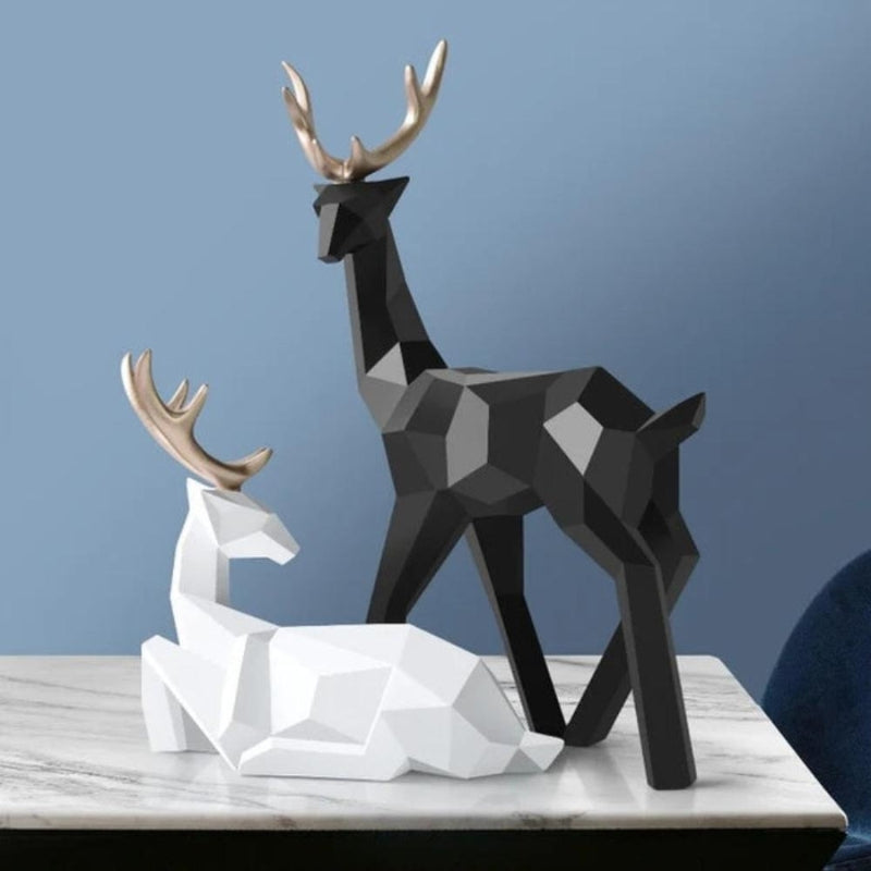 DecoDeer - Geometric Deer Figurine for Indoor Decoration