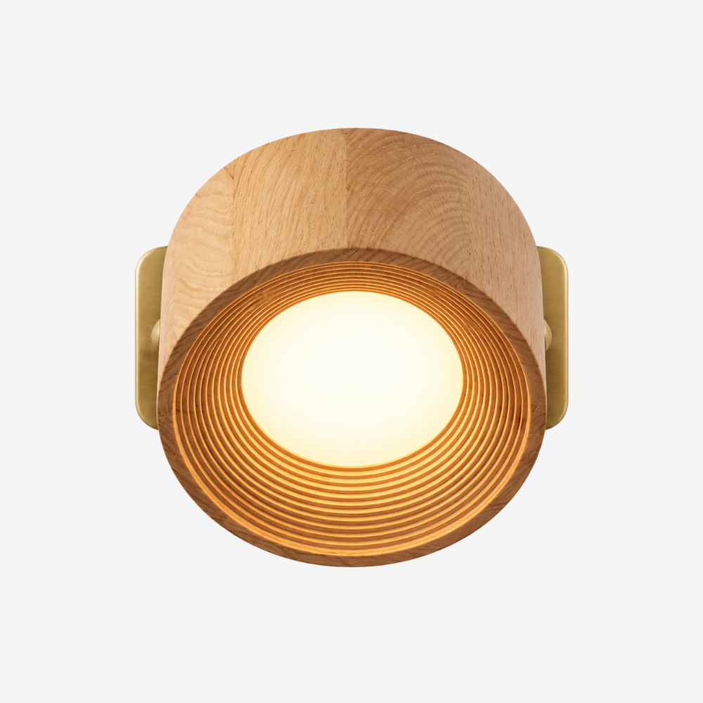 Glowaxis - Lámpara de pared magnética con cabezal giratorio de 360°