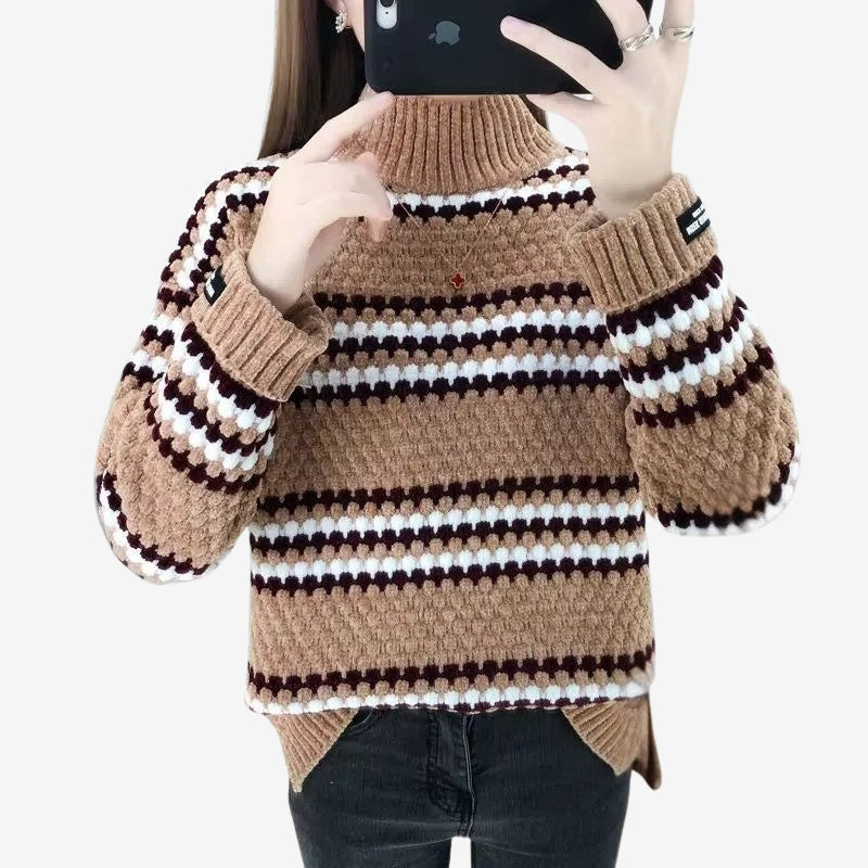 Olga - Turtleneck sweater with long sleeve and ribbed design