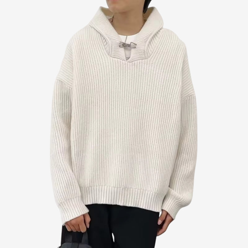 Jacob – Maglione con cappuccio a taglio ampio e manica lunga