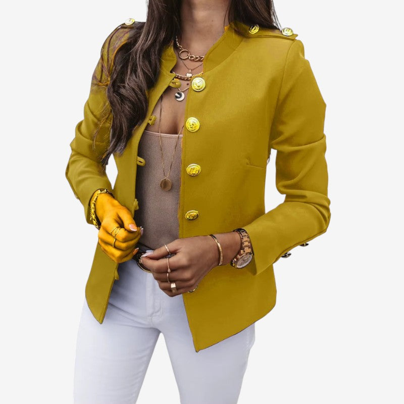 Alana - Long Sleeve Jacket with Button Closure