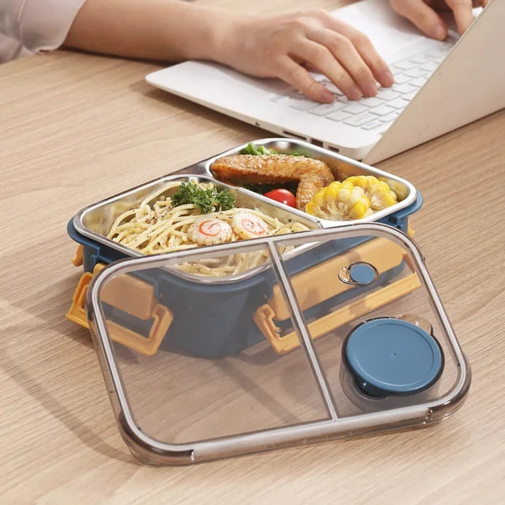 LunchMate - Kompaktní izolovaná nádoba na jídlo s nepropustným víkem a přenosným tvarem