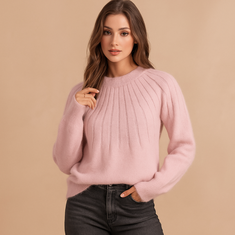 Liora - Long Sleeve Sweater with Crew Neck