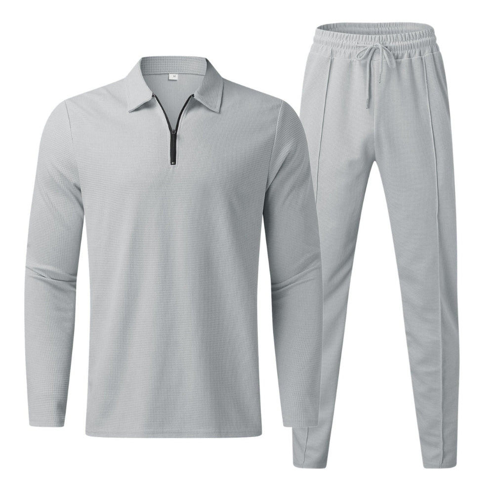 Zayden - Modern tracksuit with zip top and elastic waist pants