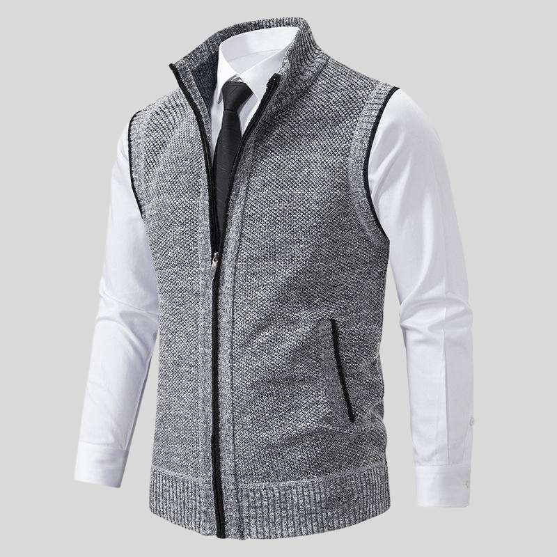 Mark- Kamizelka bez rękawów ze stójką i zapięciem na zamek | Boczne kieszenie | Rozmiary XS–2XL | Szary, Jasnoszary, Czerwony, Czarny