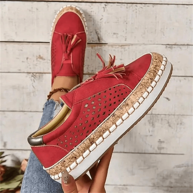 Chaussures plates décontractées pour femmes avec design antidérapant