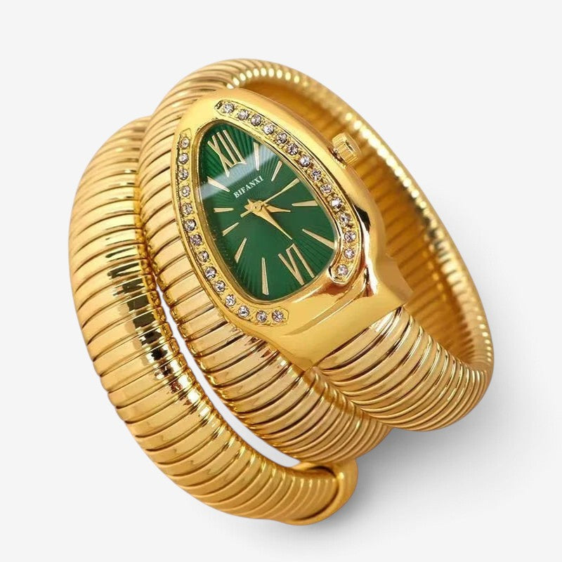 Wristelle – damski zegarek-bransoletka z motywem węża, zawijany, z mechanizmem kwarcowym