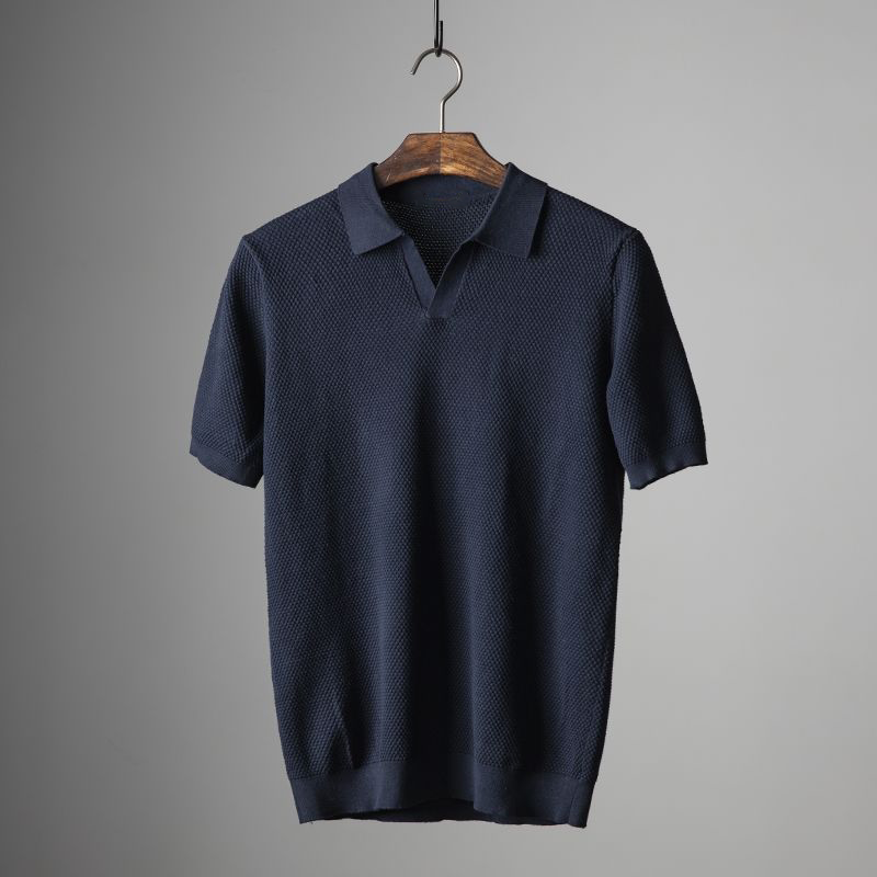 Polo homme avec col rabattu