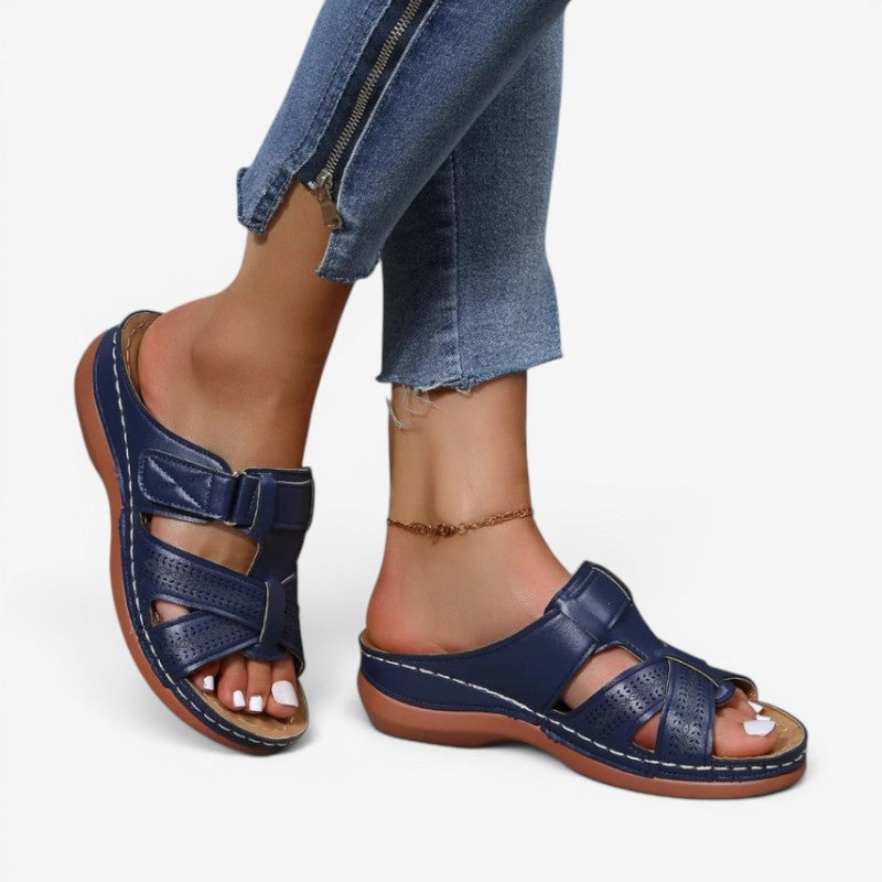 Women’s Wedge Sandals with Open Toe and Adjustable Strap