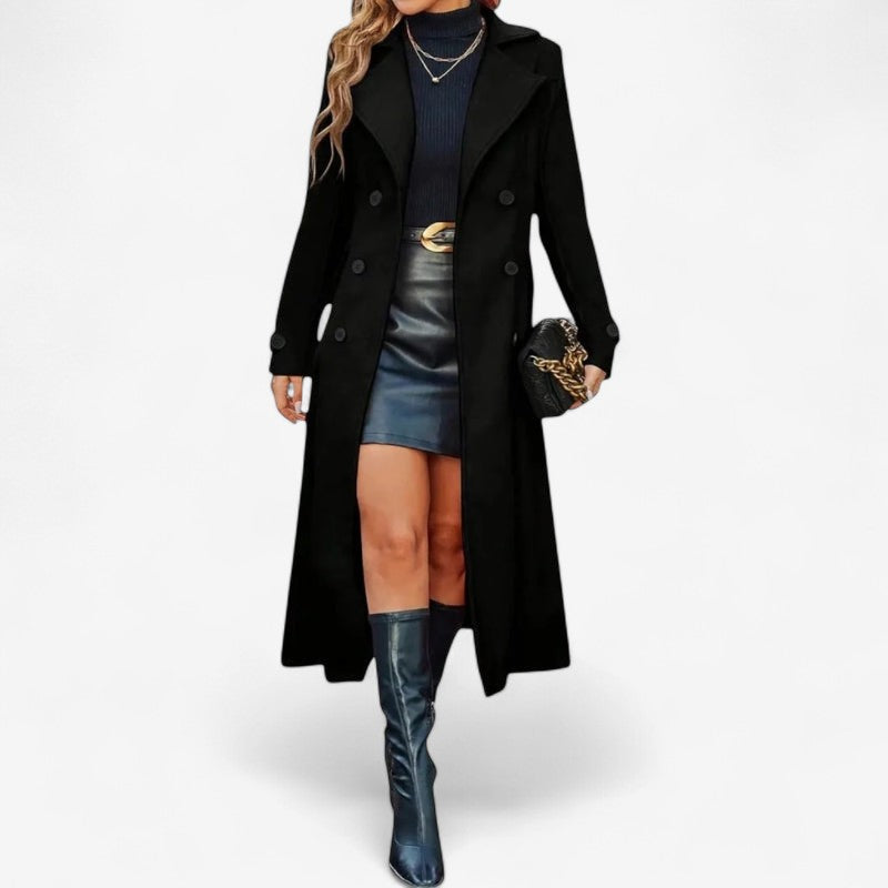 Elara – Manteau croisé à manches longues