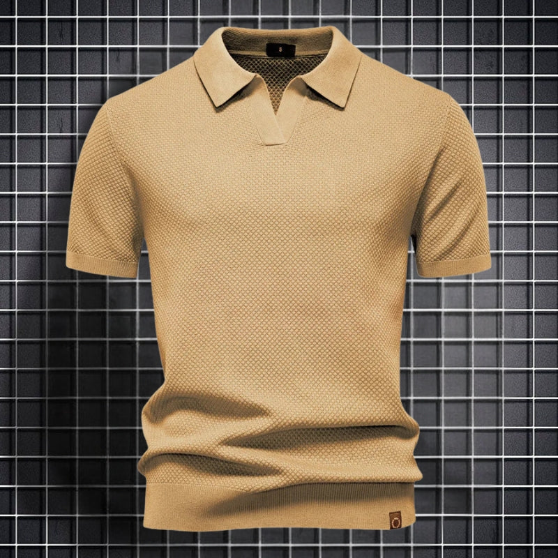 Polo ajusté pour homme à manches courtes