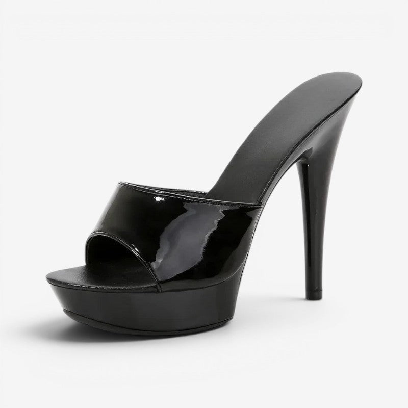 Sandales à talons hauts pour femmes avec bout ouvert
