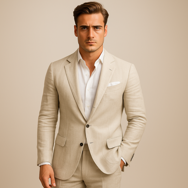 Blazer Uomo Slim Fit con Manica Lunga