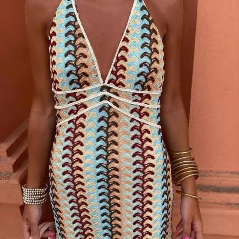 Women’s V-Neck Sleeveless Maxi Dress